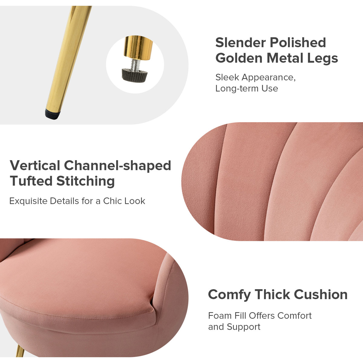 Hendrix Velvet Accent Chair
